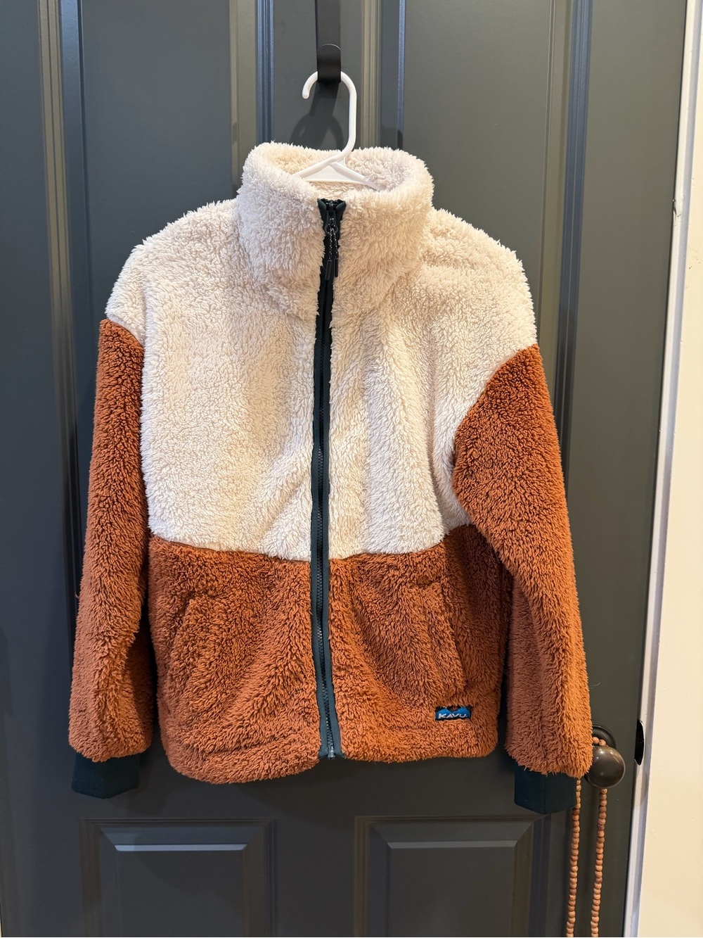KAVU Spirit Cove Sherpa Fleece Jacket Cottonwood Blend Women’s XS Colorblock